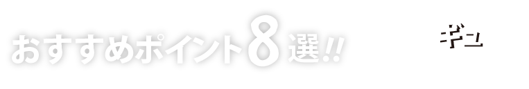 おすすめポイント8選！！よいとこギュッとまとめました！！