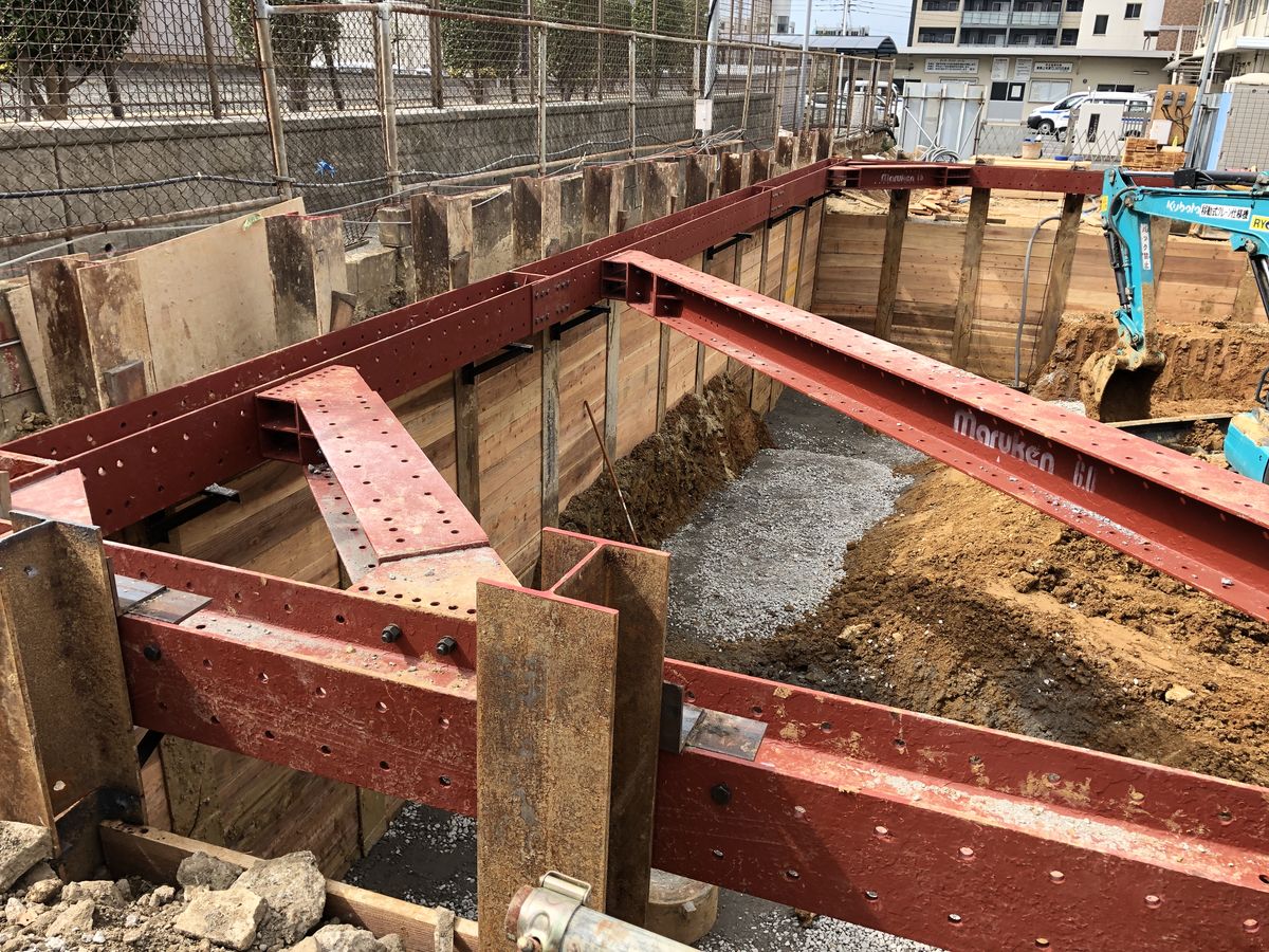原町別院 土留め工事 物件レポート リヴィエールマンション
